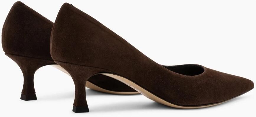 Parallele Suede Pointed Pump Espresso Brown Dames - Foto 3
