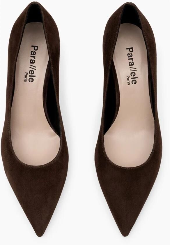 Parallele Suede Pointed Pump Espresso Brown Dames - Foto 2
