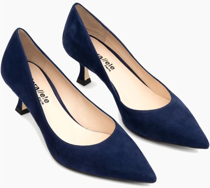 Parallele Marineblauwe Suède Pumps Blue Dames - Foto 2