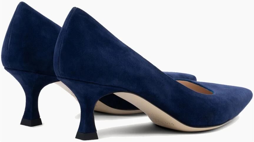 Parallele Marineblauwe Suède Pumps Blue Dames - Foto 3