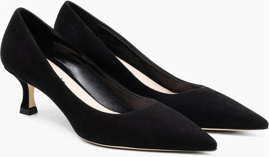 Parallele Zwarte Suède Pumpschoen Black Dames - Foto 3
