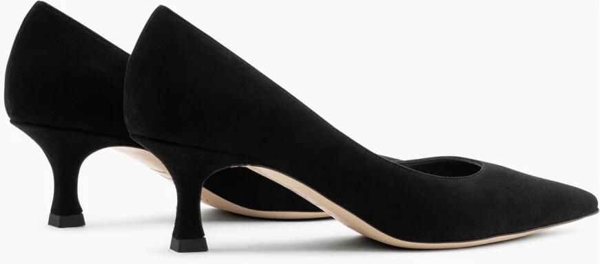 Parallele Zwarte Suède Pumpschoen Black Dames - Foto 4