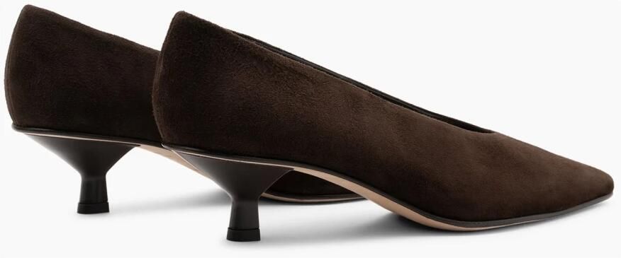 Parallele Minimalistische Espresso Suède Hakken Selma Brown Dames - Foto 4