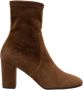 Parallele Stretch suède laars in cognac Brown Dames - Thumbnail 5