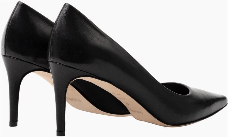 Parallele Zwarte leren puntige stilettohakken Black Dames - Foto 5