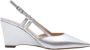 Parallele Zilveren Leren Slingback Hakken Gray Dames - Thumbnail 4