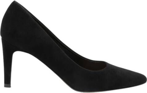 Parallele Zwarte suède puntige hakken Black Dames