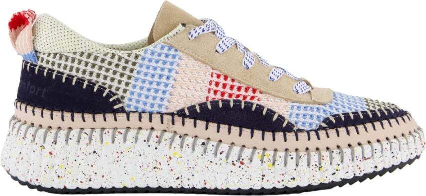 Gibaldi Gebreide Feston Sneaker in Beige