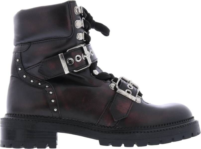 Paris Punk Biker -studs met riem Rood Dames
