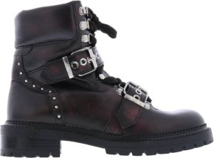 Paris Punk Biker -studs met riem Rood Dames