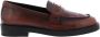 Paris Punk Bruine Penny Loafer Schoenen - Thumbnail 3