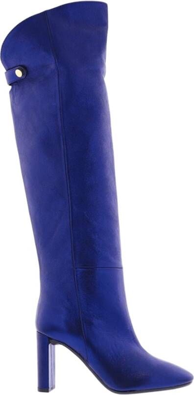 Paris Punk Dames Chic Cosmo Lang Blauw Metallic Purple Dames