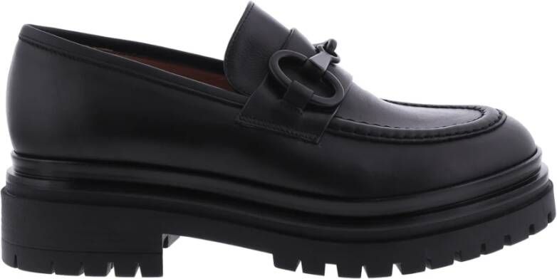 Paris Punk Dames Chunky Loafer Leer Zwart Black Dames