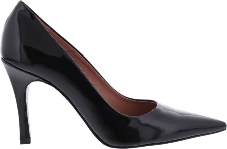 Paris Punk Dames Lakleren Pump Zwart Black Dames