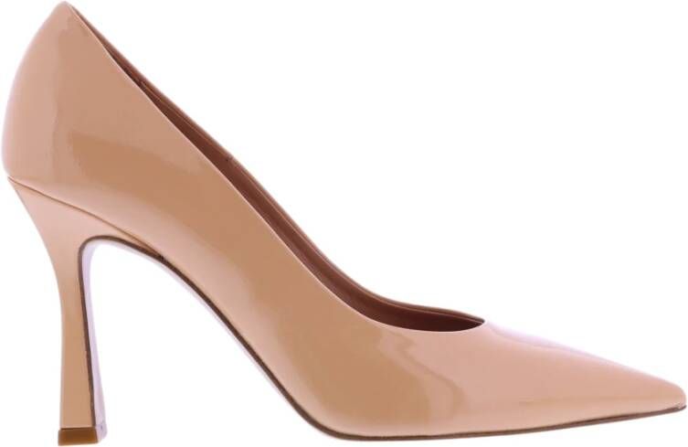 Paris Punk Dames Pump Lakleer Beige Dames