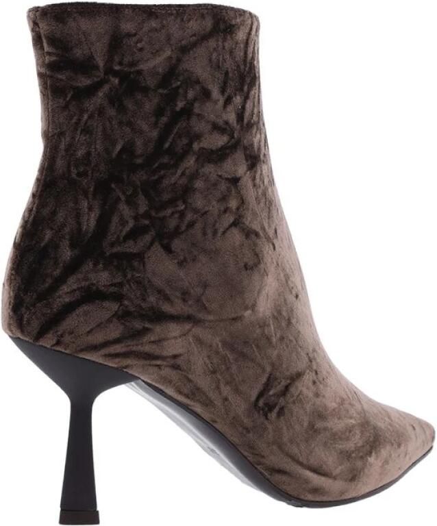 Paris Punk Velvet Troncheto Velluto Boot Brown Dames