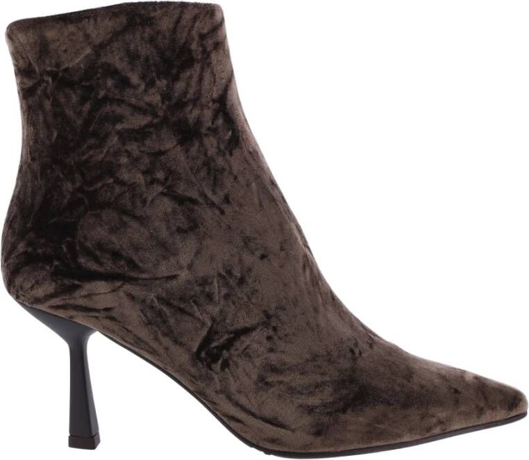 Paris Punk Velvet Troncheto Velluto Boot Brown Dames
