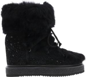Paris Punk Winterbont met wig Zwart Dames