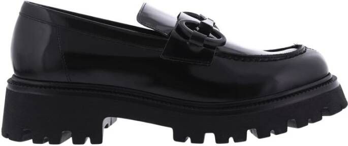 Paris Punk Zwarte Mocassin Schoenen voor Vrouwen