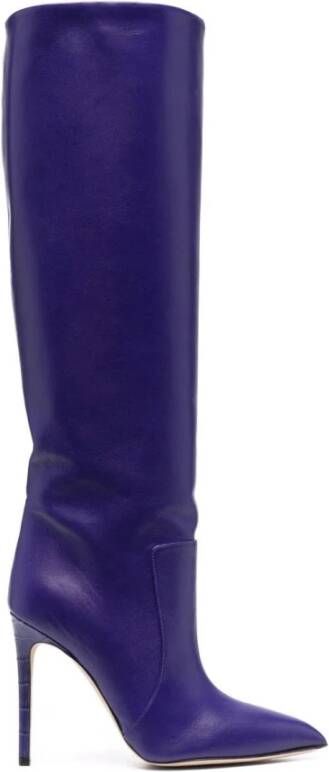 Paris Texas 100mm Kniehoge Laarzen Ultraviolette Designerkleur Paars Dames