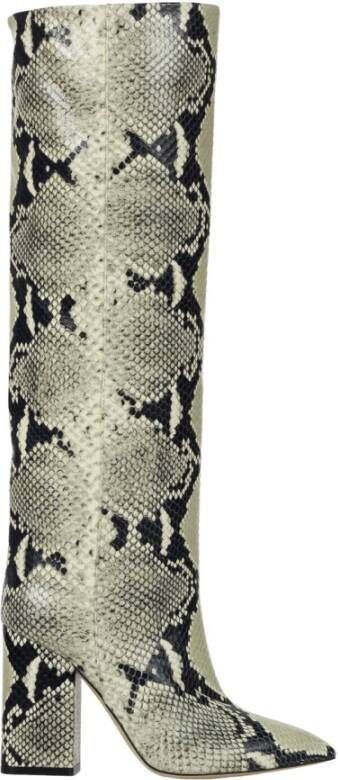 Paris Texas Python-Print Kniehoge Laarzen Meerkleurig Dames