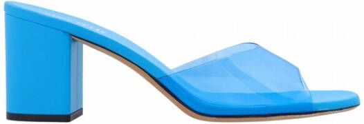 Paris Texas Blauwe PVC Muiltje 70 Elegante Hakken Blue Dames