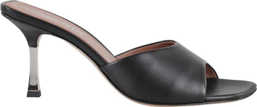 Paris Texas Asymmetrische leren muiltjes met metallic hak