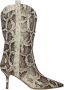 Paris Texas Beige Leren Enkellaarzen Country Stijl - Thumbnail 1