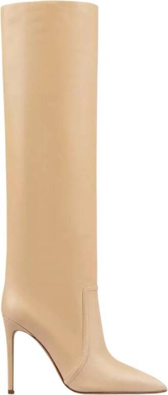 Paris Texas Beige Leren Stiletto Laarzen