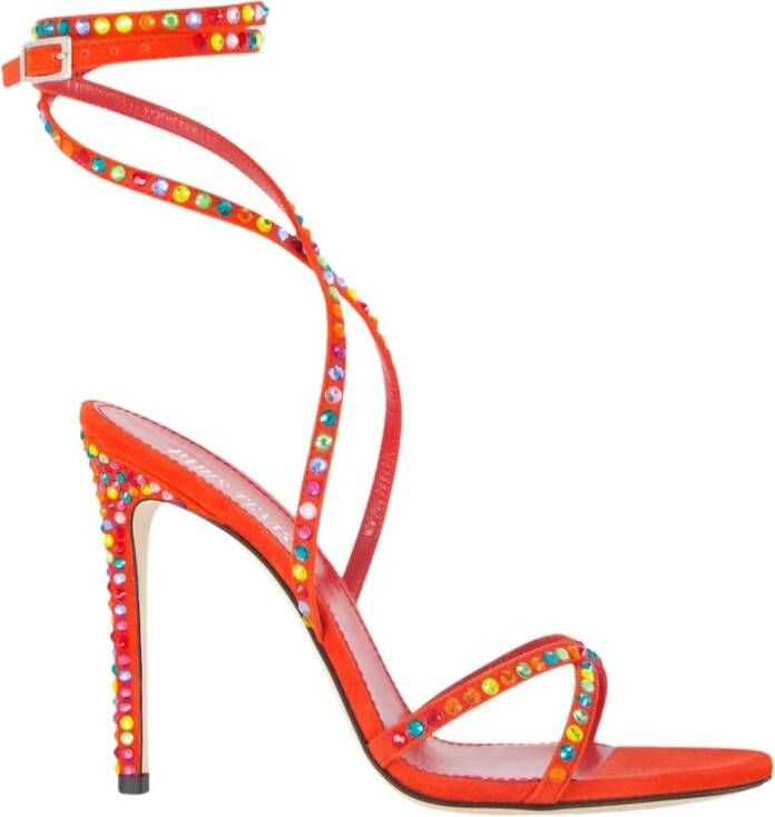 Paris Texas Betoverende leren sandalen met circus kristallen