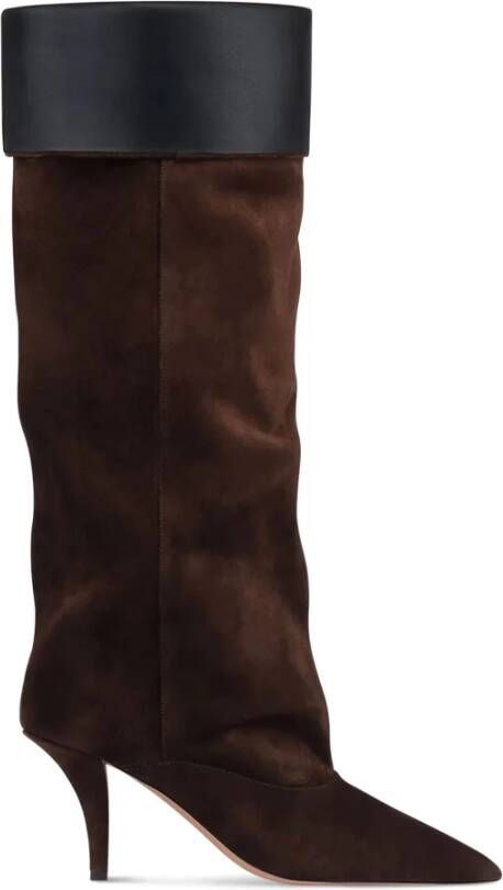 Paris Texas Chocolade Suède Omkeerbare Slouchy Laarzen