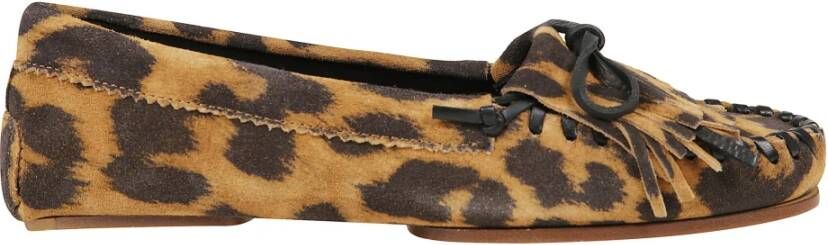 Paris Texas Dierenprint Loafer met Franjes