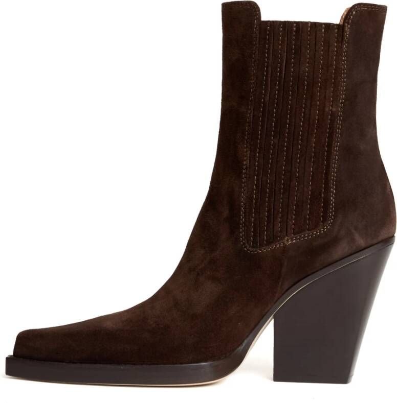 Paris Texas Elegante Marrone Enkellaarzen