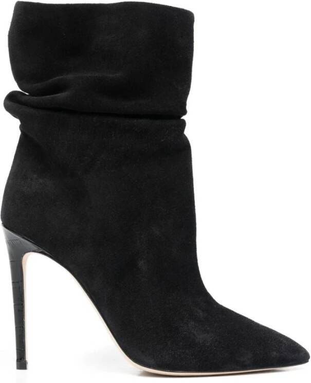 Paris Texas Suede hakken enkellaarzen Zwart Dames