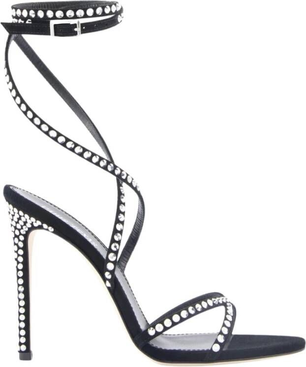 Paris Texas Elegante Zwarte Leren Sandalen