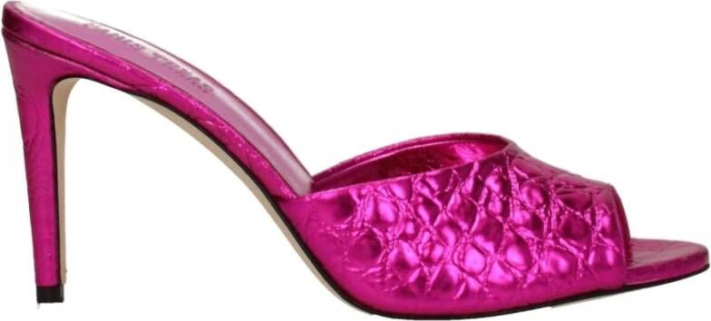 Paris Texas Fuchsia Leren Middelhak Sandaal
