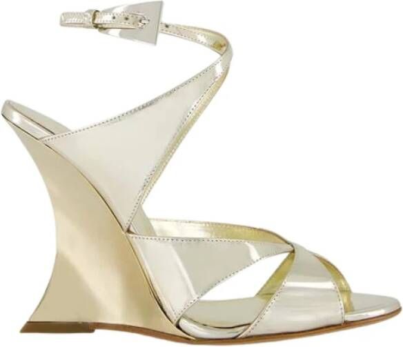 Paris Texas Gouden Spiegel Sleehak Sandalen