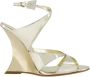 Paris Texas Gouden Spiegel Sleehak Sandalen - Thumbnail 1