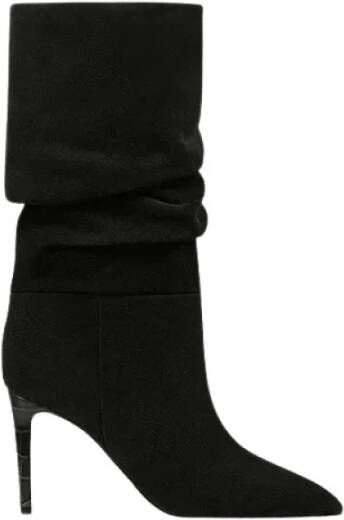 Paris Texas Zwarte Suède Stiletto Hak Laarzen Black Dames