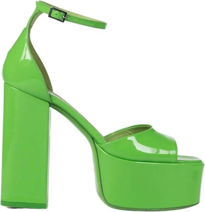 Paris Texas Tatiana Platform Vernice Sandaal Green Dames