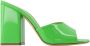 Paris Texas Holly Anja Mules in Green Leather Groen Dames - Thumbnail 1