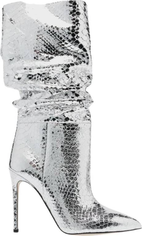 Paris Texas Krokodillenleren Stiletto Slouchy Laars Gray Dames