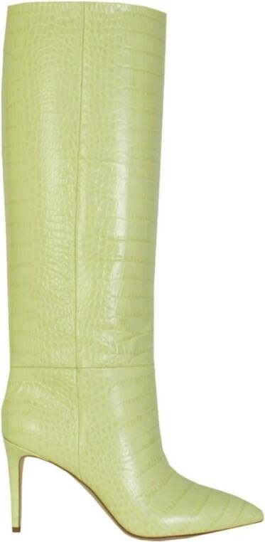 Paris Texas Lime Croco Leren Stiletto 85 Laarzen Groen Dames