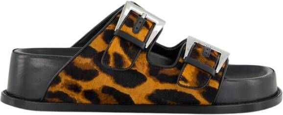 Paris Texas Luipaard Platte Sandalen