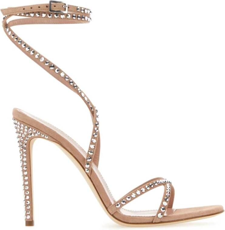 Paris Texas Luxe versierde suède sandalen Beige Dames