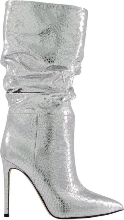 Paris Texas Metallic Leren Laarzen met Snakeskin Effect