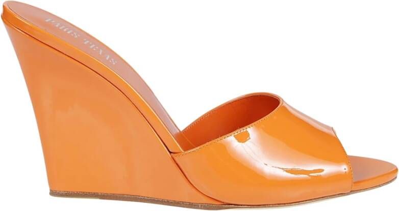Paris Texas Oranje Wortel Slip-On Sleehak Sandalen Orange Dames