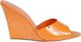 Paris Texas Oranje Wortel Slip-On Sleehak Sandalen - Thumbnail 1