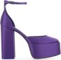 Paris Texas Paarse Satijnen Dalilah Pombas Hoge Hak Sandalen Purple Dames - Thumbnail 1