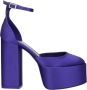 Paris Texas Paarse Satijnen Dalilah Pombas Hoge Hak Sandalen Paars Dames - Thumbnail 1